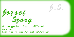 jozsef szorg business card